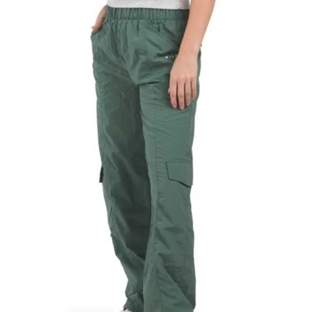 Wilo The Label Anthropologie Parachute Cargo Pants Pine Green Size Medium M